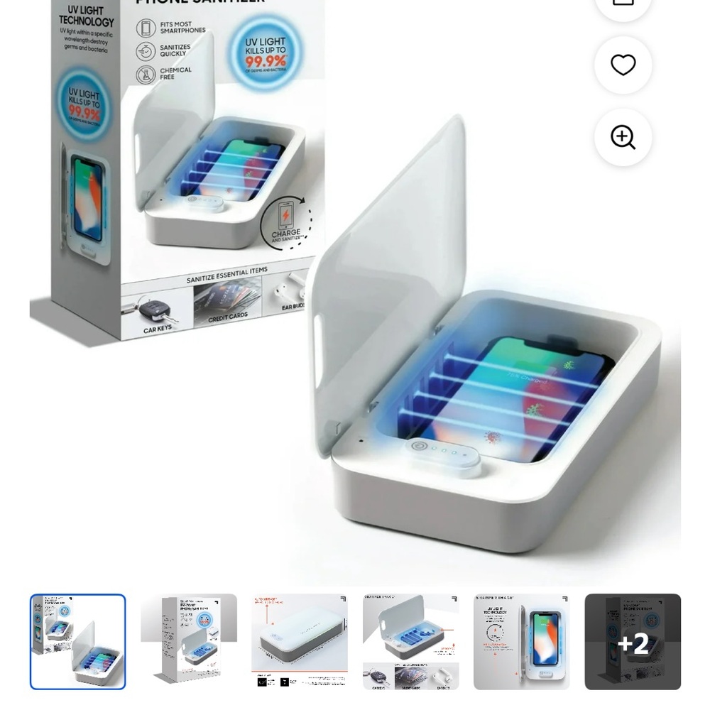 Sharper Image UV Zone Phone Sanitizer - Picture 3 of 6